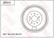 DB7015 Brzdový buben TRW