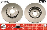 DF1020 TRW brzdový kotúč DF1020 TRW