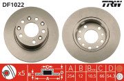 DF1022 TRW brzdový kotúč DF1022 TRW