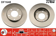 DF1648 TRW brzdový kotúč DF1648 TRW