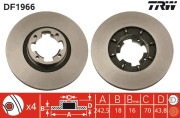 DF1966 TRW brzdový kotúč DF1966 TRW