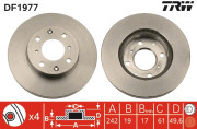 DF1977 TRW brzdový kotúč DF1977 TRW