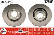 DF2731S TRW brzdový kotúč DF2731S TRW