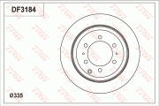 DF3184 Brzdový kotouč TRW