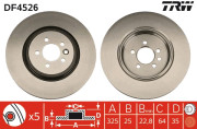 DF4526 TRW brzdový kotúč DF4526 TRW
