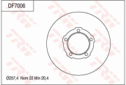 DF7006 Brzdový kotouč TRW