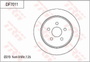 DF7011 Brzdový kotouč TRW