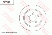 DF7047 Brzdový kotouč TRW