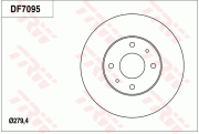 DF7095 Brzdový kotouč TRW