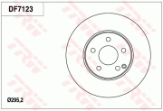 DF7123 Brzdový kotouč TRW