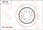 DF7126 Brzdový kotouč TRW
