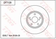 DF7129 Brzdový kotouč TRW