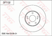 DF7132 Brzdový kotouč TRW
