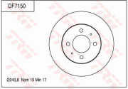 DF7150 Brzdový kotouč TRW
