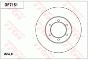 DF7151 TRW brzdový kotúč DF7151 TRW