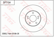 DF7154 Brzdový kotouč TRW