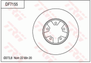 DF7155 Brzdový kotouč TRW