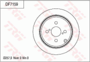 DF7159 Brzdový kotouč TRW