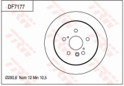 DF7177 Brzdový kotouč TRW