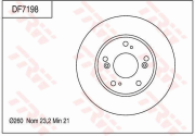 DF7198 Brzdový kotouč TRW