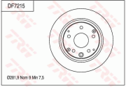 DF7215 Brzdový kotouč TRW