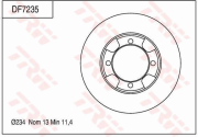 DF7235 Brzdový kotouč TRW