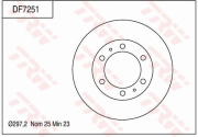 DF7251 Brzdový kotouč TRW