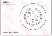 DF7274 Brzdový kotouč TRW