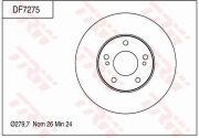 DF7275 Brzdový kotouč TRW