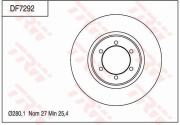 DF7292 Brzdový kotouč TRW