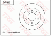 DF7299 Brzdový kotouč TRW