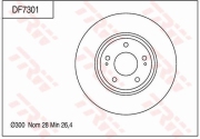 DF7301 Brzdový kotouč TRW