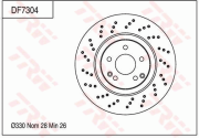 DF7304 Brzdový kotouč TRW