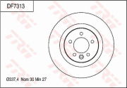 DF7313 Brzdový kotouč TRW