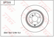 DF7315 Brzdový kotouč TRW