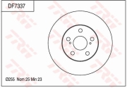 DF7337 Brzdový kotouč TRW