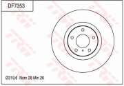 DF7353 Brzdový kotouč TRW