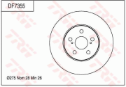 DF7355 Brzdový kotouč TRW
