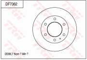 DF7362 Brzdový kotouč TRW