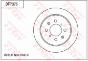 DF7375 Brzdový kotouč TRW