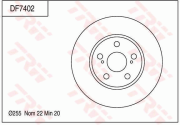 DF7402 Brzdový kotouč TRW