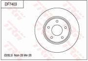 DF7403 Brzdový kotouč TRW