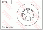 DF7424 Brzdový kotouč TRW