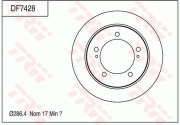DF7428 Brzdový kotouč TRW