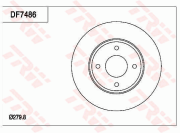 DF7486 Brzdový kotouč TRW