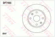 DF7493 Brzdový kotouč TRW