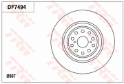 DF7494S Brzdový kotouč TRW
