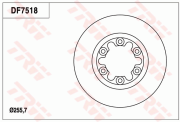 DF7518 Brzdový kotouč TRW