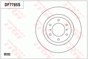 DF7785 Brzdový kotouč TRW