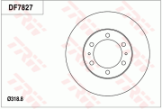 DF7827 Brzdový kotouč TRW